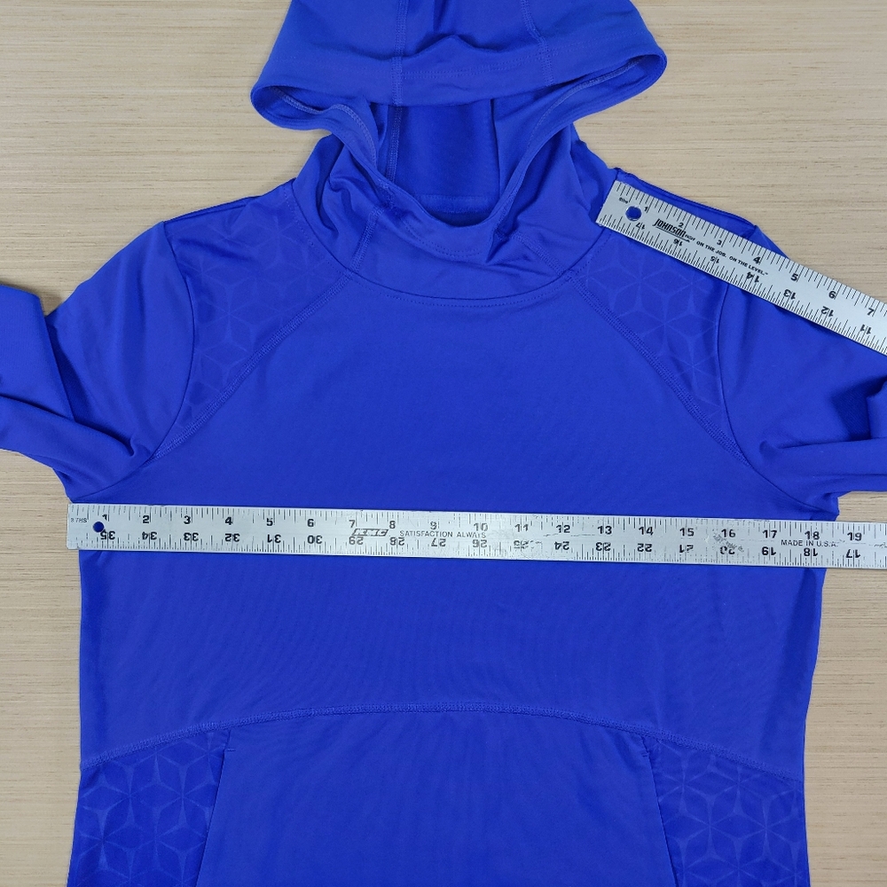 Xersion Quick-Dri Blue Hooded Long Sleeve Athletic Top Small - Picture 7 of 9